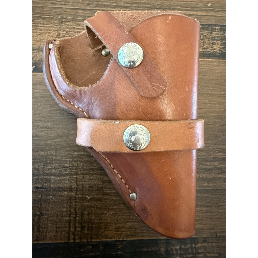 Bucheimer Brown Leather Perfect Fit 252 Holster Revolver Pistol RH EUC Belt Loop